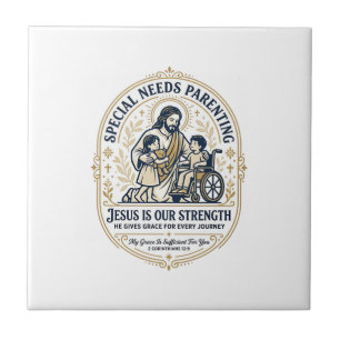 Jesus-Eltern-Shirt für Kinder mit besonderen Bedür Fliese