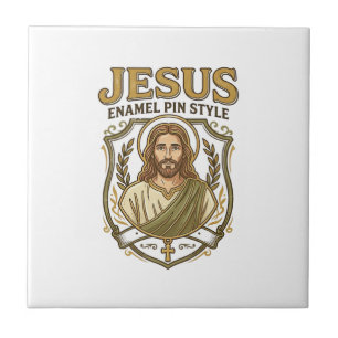 Jesus Emaille Pin Stil Jesus Emaille Pin Christlic Fliese