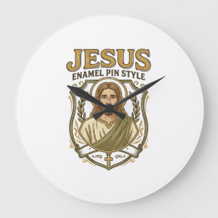 Jesus Emaille Pin Stil Jesus Emaille Pin Christlic Große Wanduhr