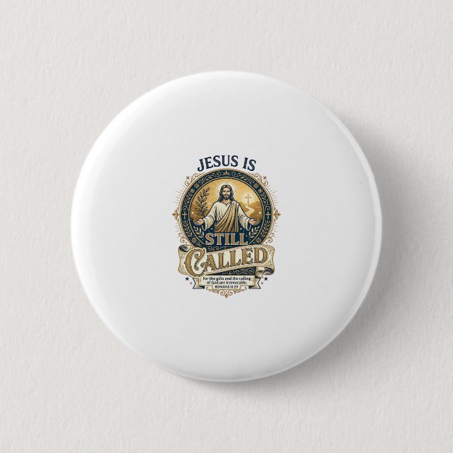 Jesus Empty Nest Späteres Leben Neuerfindung Shirt Button (Vorderseite)