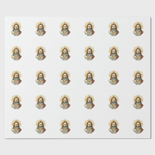 Jesus Endloses Captcha-Verifizierung Ampeln  Geschenkpapier (Flach)
