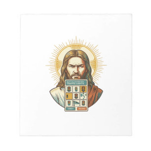 Jesus Endloses Captcha-Verifizierung Ampeln Notizblock