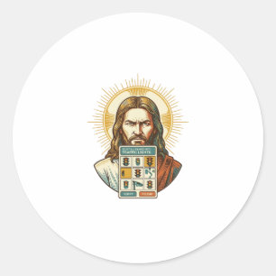 Jesus Endloses Captcha-Verifizierung Ampeln Runder Aufkleber