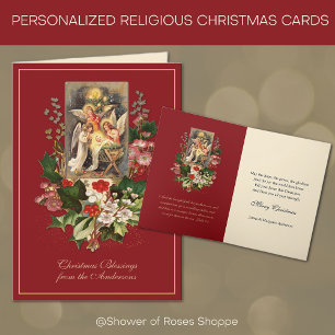 Jesus Engel Weihnachtskarte zur Geburt Christi Feiertagskarte