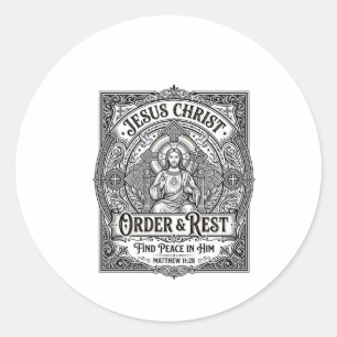 Jesus Entrümpelt Sauberes Zuhause-Shirt Christlich Runder Aufkleber