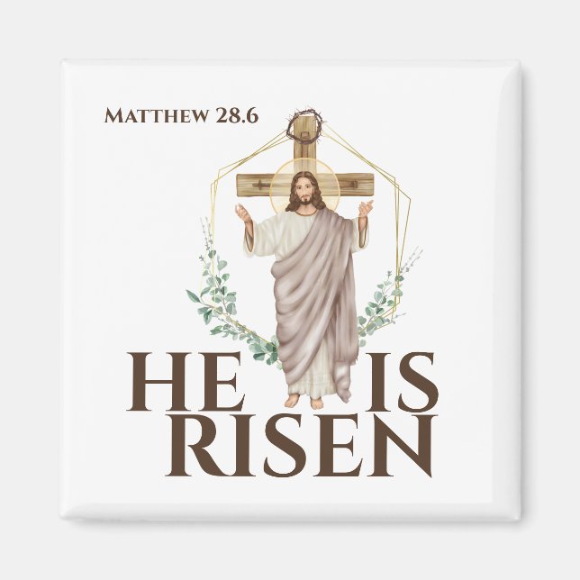 Jesus er ist auferstanden Matthew 28,6 Ostern Urla Magnet (Vorne)