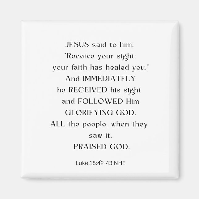 JESUS ERHALTEN IHR SIGHT MAGNET (Vorne)