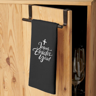 Jesus erhöht euch Christliche Christusbriefe Geschirrtuch