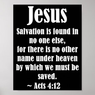 Jesus Erlösung Apostelgeschichte 4 12 Christliche  Poster
