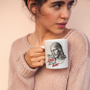 Jesus ermutigt, auf den Herrn zu vertrauen Kaffeetasse
