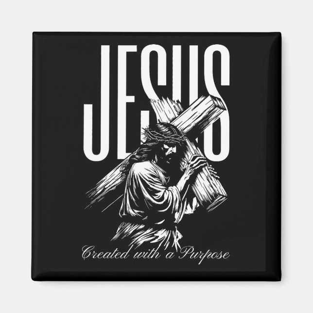 Jesus erschuf mit Vintagem Glauben über Fe Magnet (Vorne)
