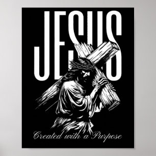 Jesus erschuf mit Vintagem Glauben über Fe Poster
