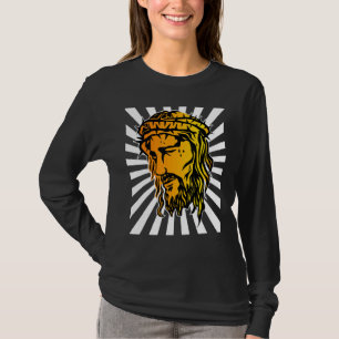 Jesus erweitertes Gesicht und Sonnenstrahl Art 1 T-Shirt
