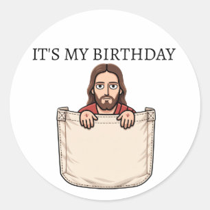 Jesus, es ist mein Geburtstag Tote Runder Aufkleber