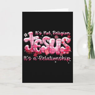 Jesus es ist nicht Religion Disco Religiöse Valent Karte