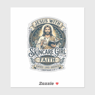 Jesus Esthetiker Hautpflege Vintage-Shirt Christli Aufkleber
