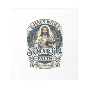 Jesus Esthetiker Hautpflege Vintage-Shirt Christli Notizblock