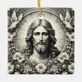 Jesus Etched Art Weihnachtsschmuck