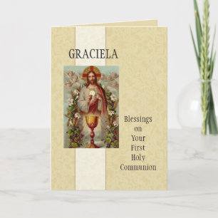 Jesus Eucharist Engel Erste heilige Kommunion Kart Karte