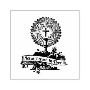 Jesus Eucharist Monstrance Religiöse göttliche Bar Gummistempel