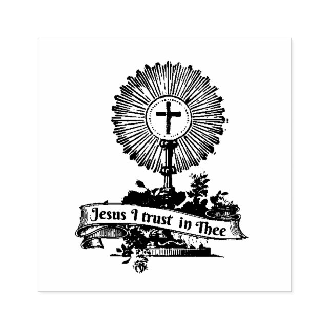 Jesus Eucharist Monstrance Religiöse göttliche Bar Gummistempel (Prägung)