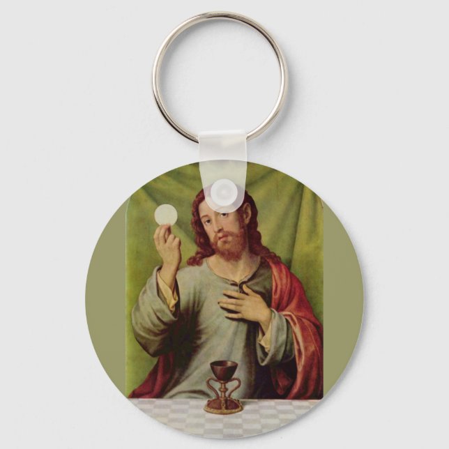 Jesus eucharistischer Schlüsselanhänger (Vorderseite)