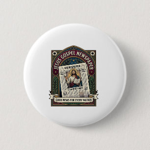 Jesus-Evangeliumszeitung Jesus-Zeitung Christliche Button