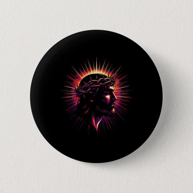 Jesus Faith Cross Christlich Religious Bible Verse Button (Vorderseite)