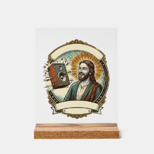 Jesus fakes Lachen Lauter Club Kann Party Humo nic Acrylschild