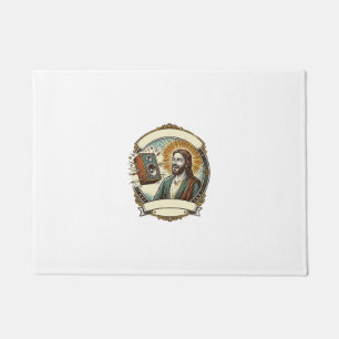 Jesus fakes Lachen Lauter Club Kann Party Humo nic Fußmatte