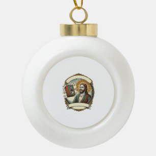 Jesus fakes lautes Lachen Club kann Party Humor ni Keramik Kugel-Ornament