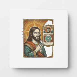 Jesus Falsches Verifiziertes Häkchen Betrug Troll Fotoplatte