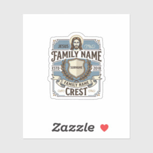 Jesus Familienname Wappen Jesus Familienname Wappe Aufkleber