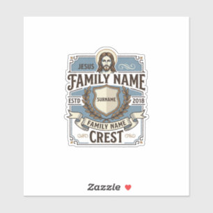 Jesus Familienname Wappen Jesus Familienname Wappe Aufkleber