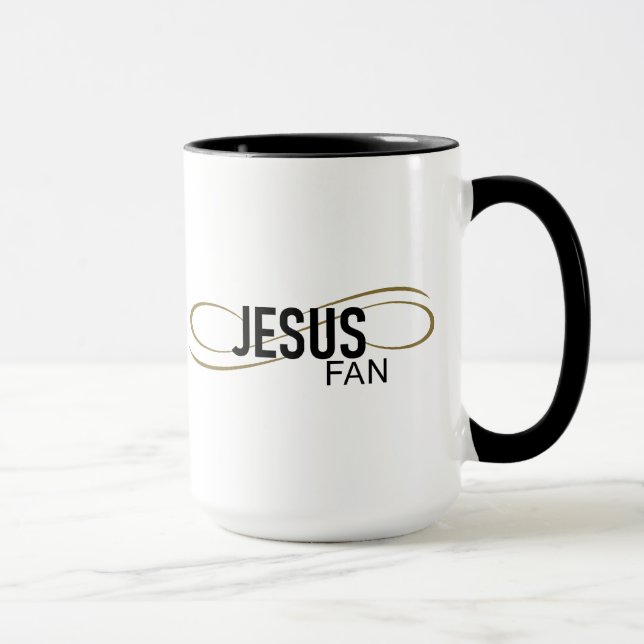 Jesus Fan mit schlauer Kaffee-Tasse Tasse (Rechts)