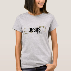Jesus Fan mit wirlem T-Shirt der Frauen
