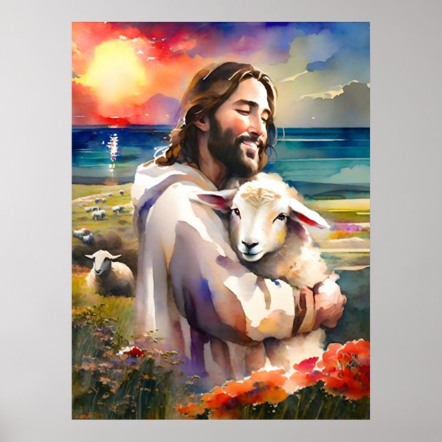 Jesus fand das verlorene Schaf Poster (Vorne)