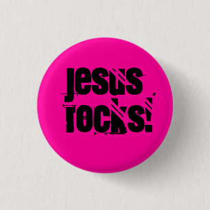 Jesus-Felsen! - Besonders angefertigt Button