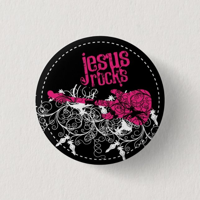 Jesus-Felsen Button (Vorderseite)