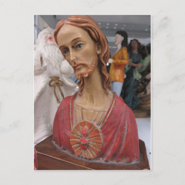 Jesus Figurine Postkarte (Vorderseite)