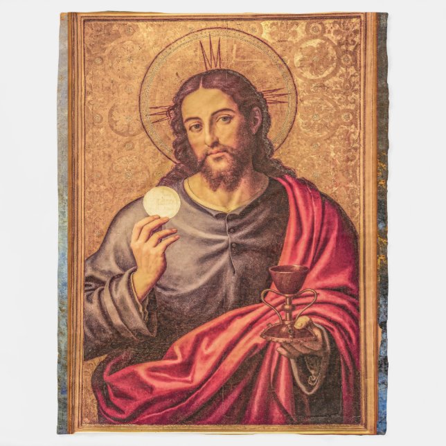Jesus Fine Art woven polar blanket Fleecedecke (Vorderseite)