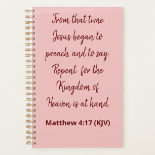 Jesus fing an zu predigen - Bibel Verse Elegant Planer