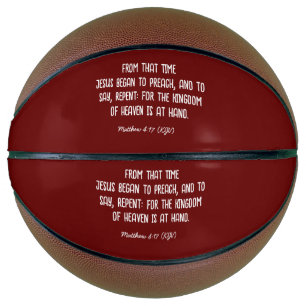 Jesus fing an zu predigen - Bibel Verse Weihnachte Basketball