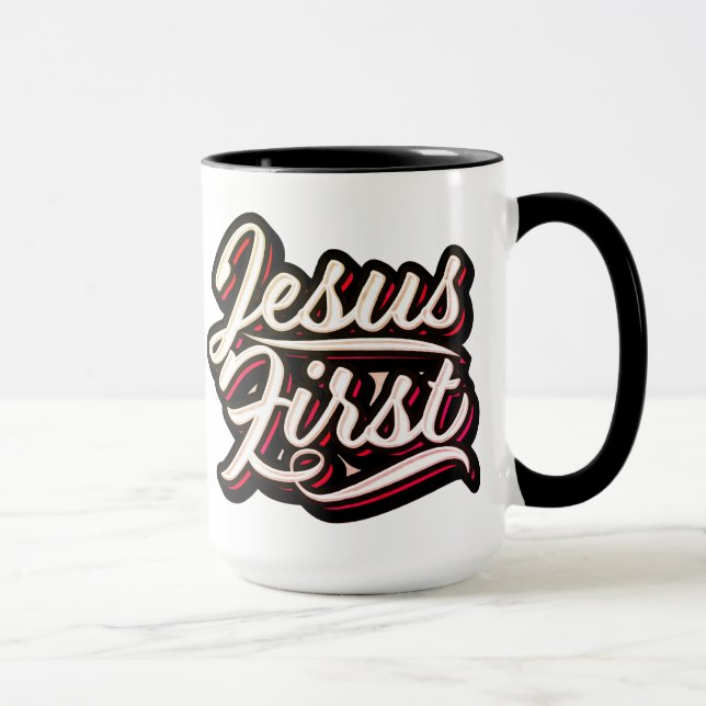 Jesus First 70's Style Tasse (Rechts)