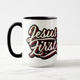 Jesus First 70's Style Tasse