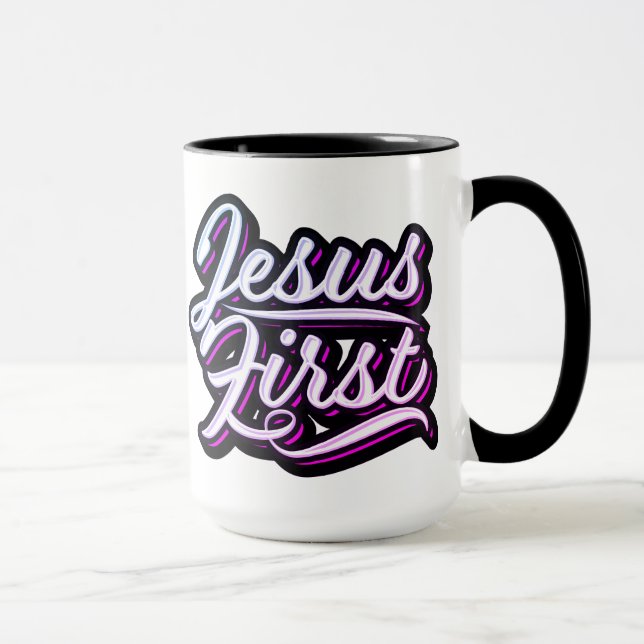 Jesus First Pinks and Purples Tasse (Rechts)