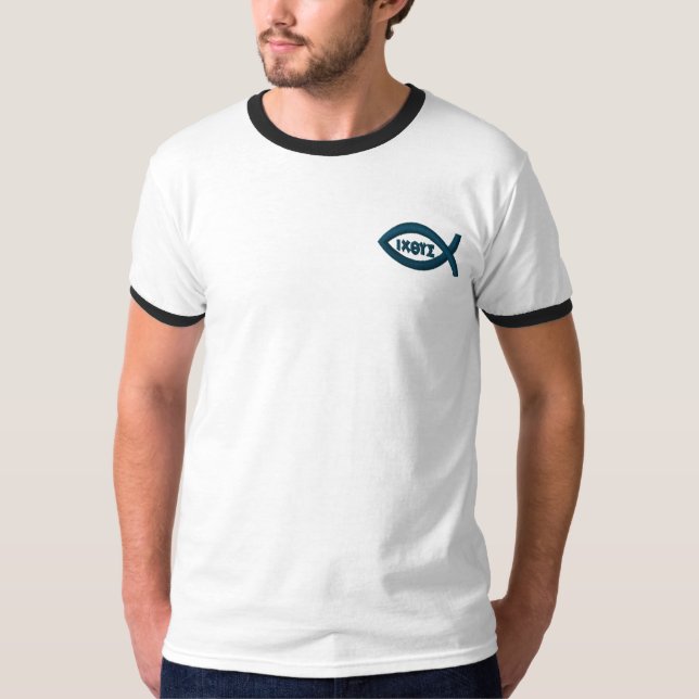 Jesus-Fisch-christliches Symbol T-Shirt (Vorderseite)