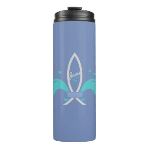 Jesus-Fisch Fleur De Lis Thermosbecher