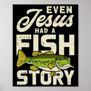 Jesus Fisch Geschichte Fischer Gott Christus Fisch Poster