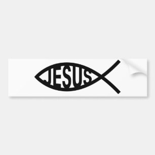 Jesus-Fisch-Symbol Autoaufkleber